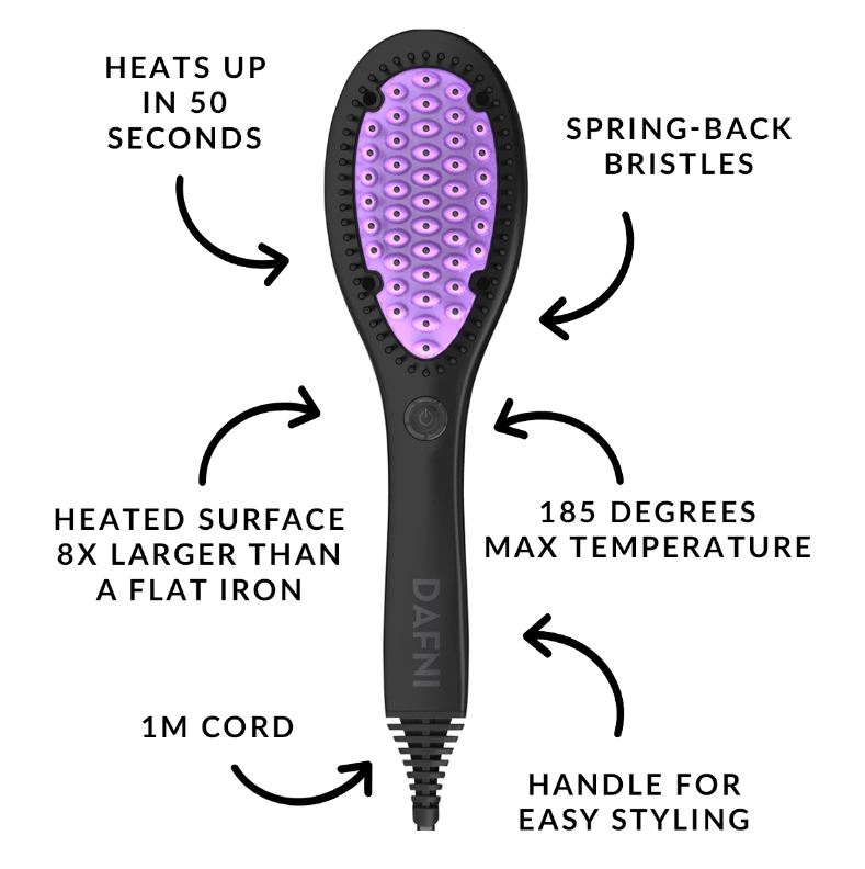 Dafni Original Hair Straightening Ceramic Brush - Tamidly.com